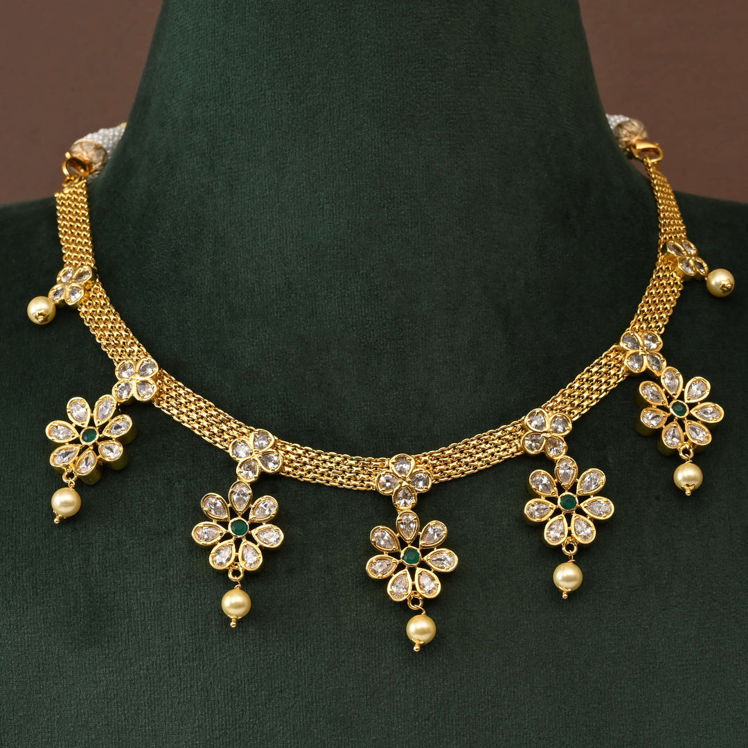 Temple CZ Necklace Set