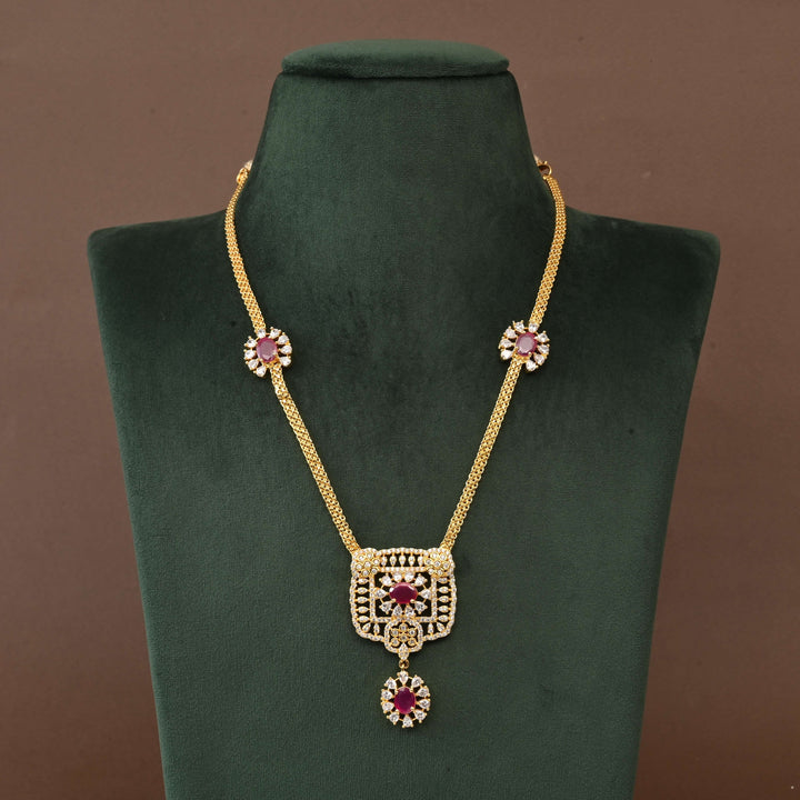 Temple CZ Necklace Set