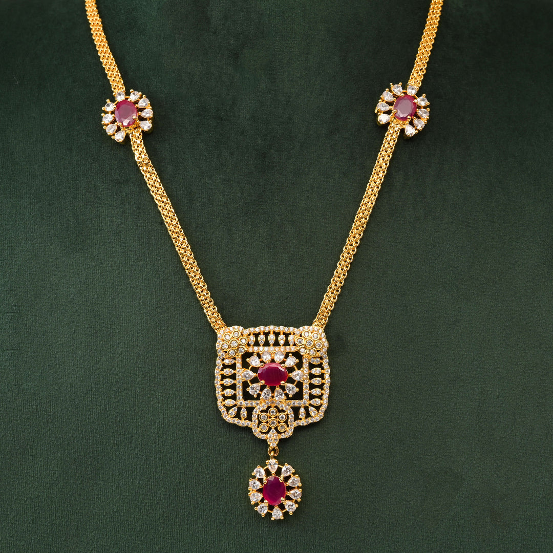 Temple CZ Necklace Set