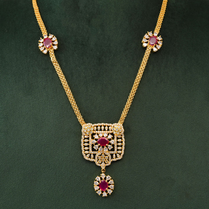 Temple CZ Necklace Set