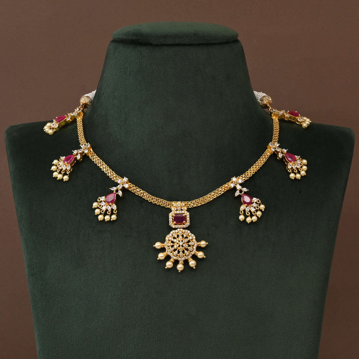 Temple CZ Necklace Set