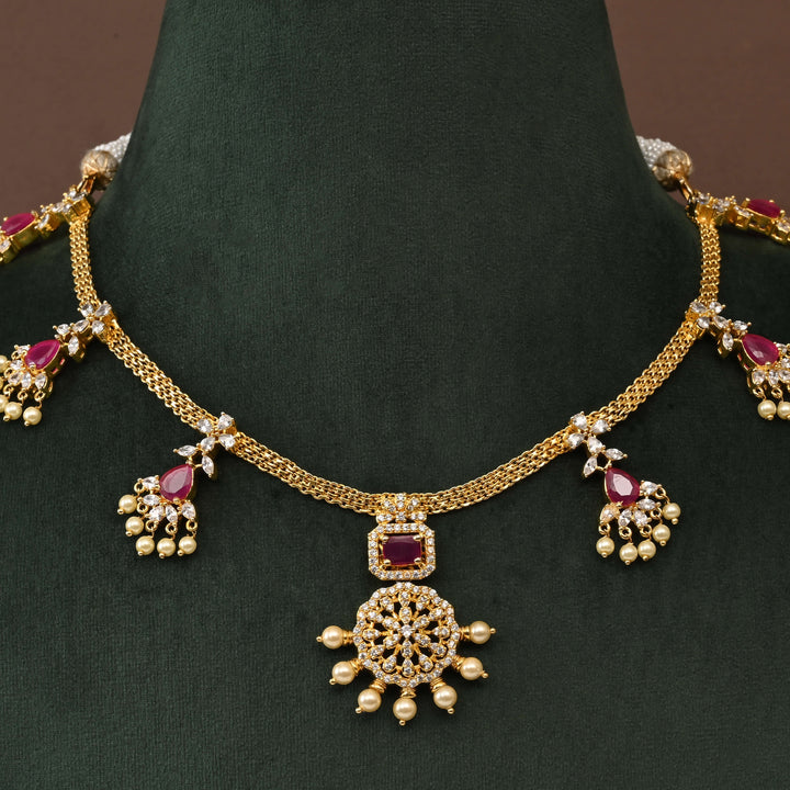 Temple CZ Necklace Set