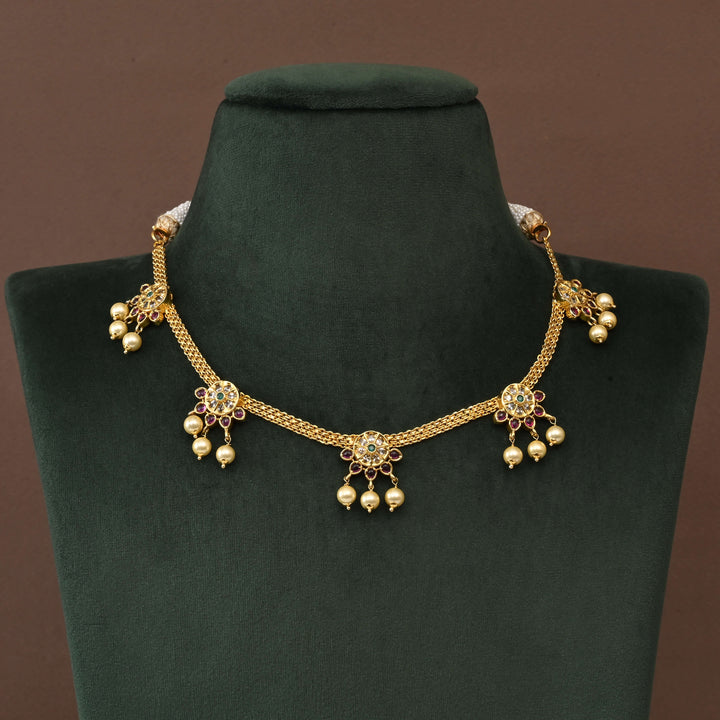 Temple CZ Necklace Set