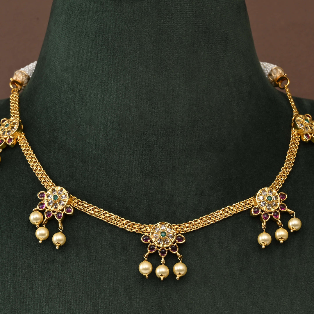 Temple CZ Necklace Set