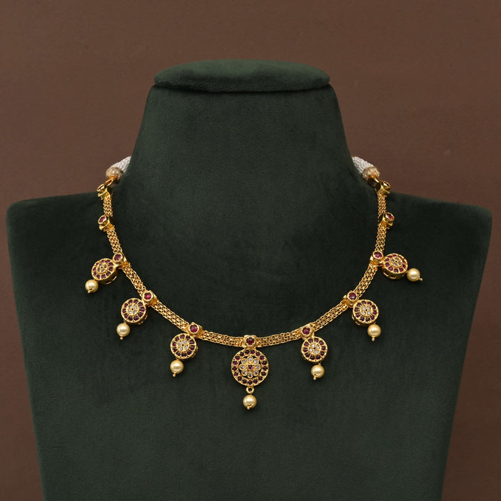 Temple CZ Necklace Set