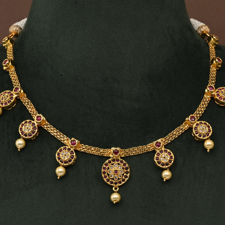 Temple CZ Necklace Set