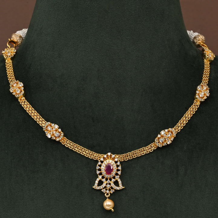 Temple CZ Necklace Set