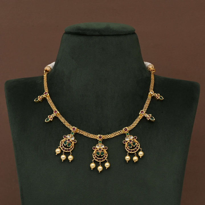 Temple CZ Necklace Set