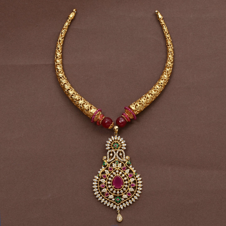 Temple CZ Necklace Set