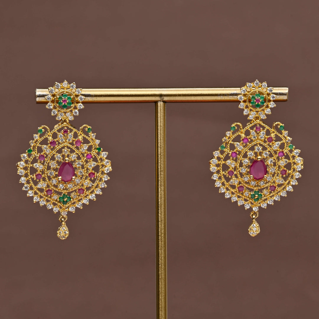 Temple CZ Necklace Set