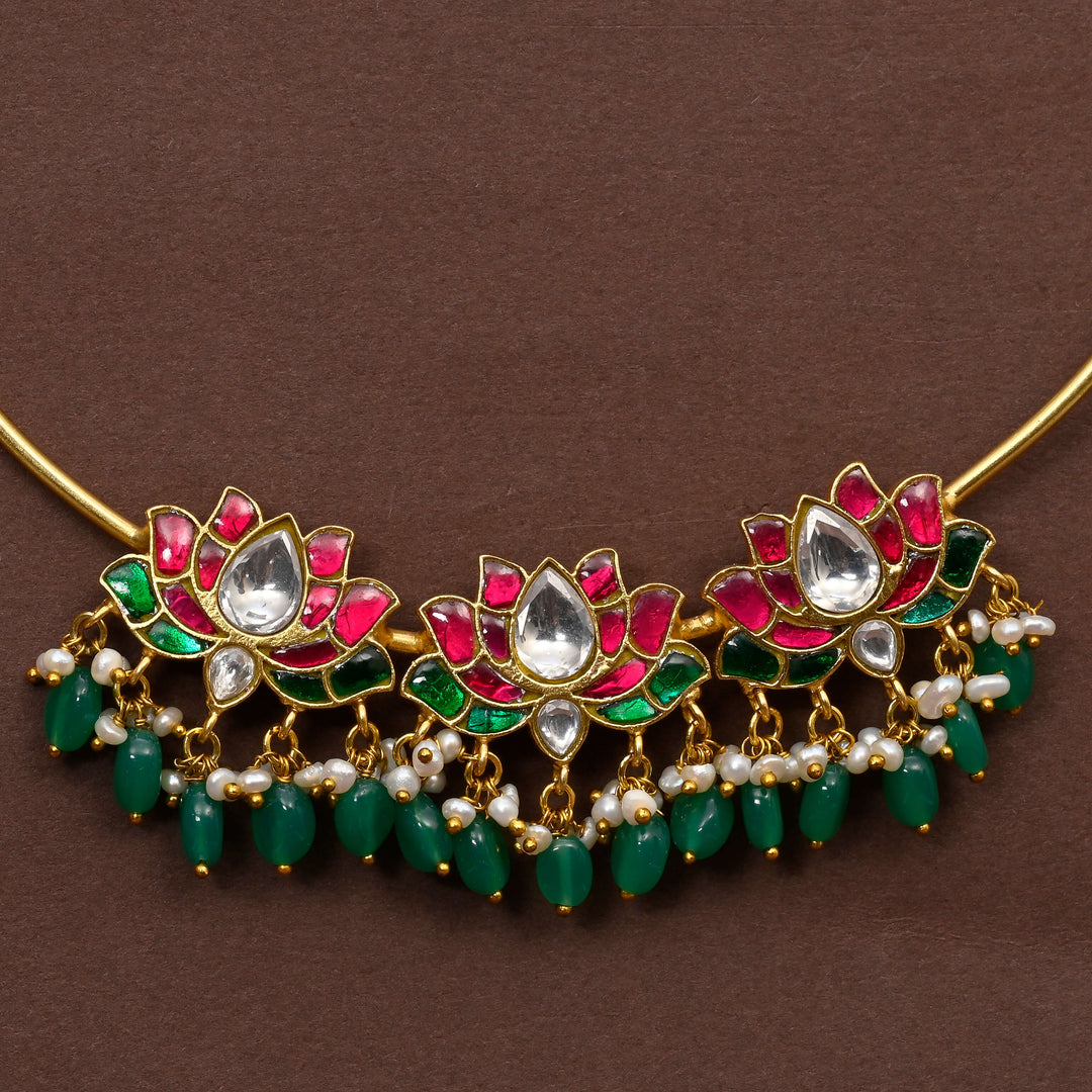 Temple CZ Necklace Set