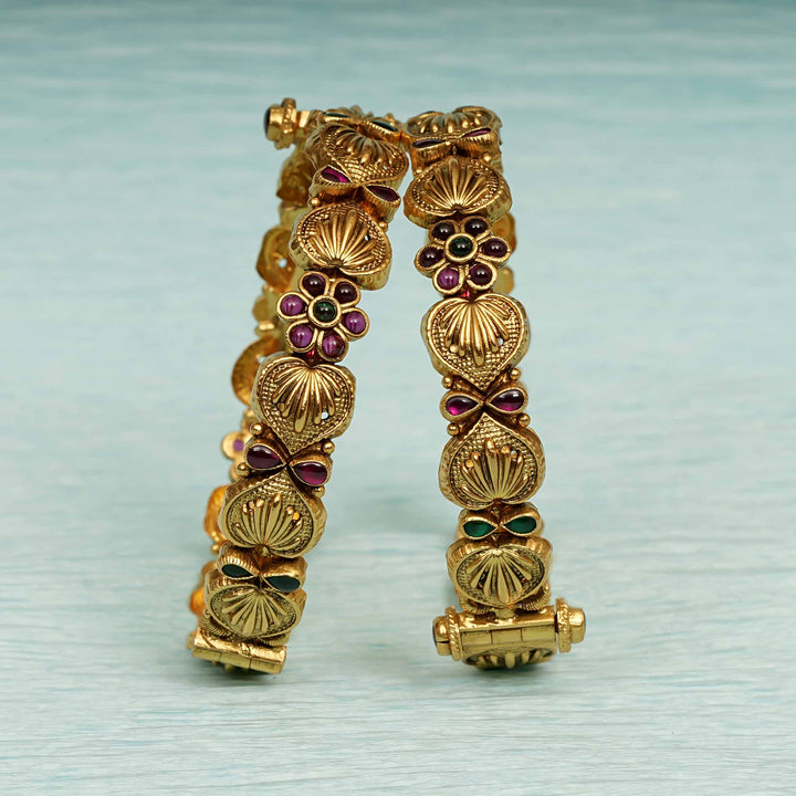 Temple Kundan Bangles