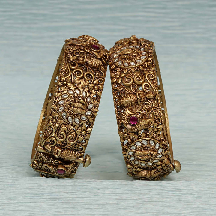 Temple Kundan Bangles