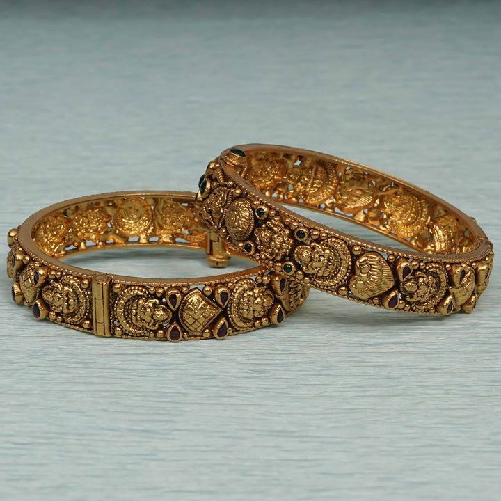 Temple Kundan Bangles