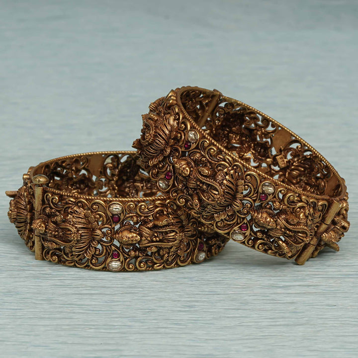 Temple Kundan Bangles