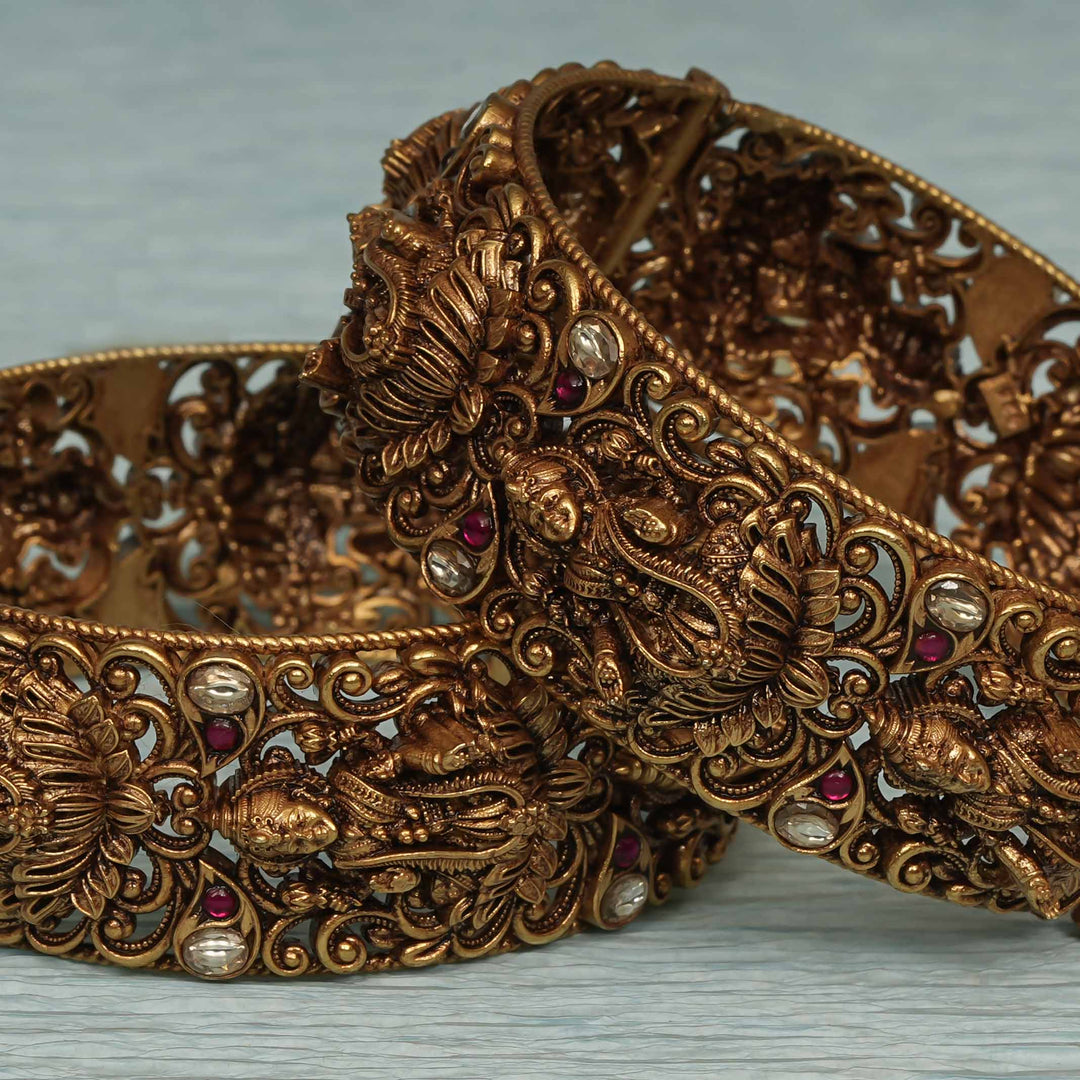 Temple Kundan Bangles