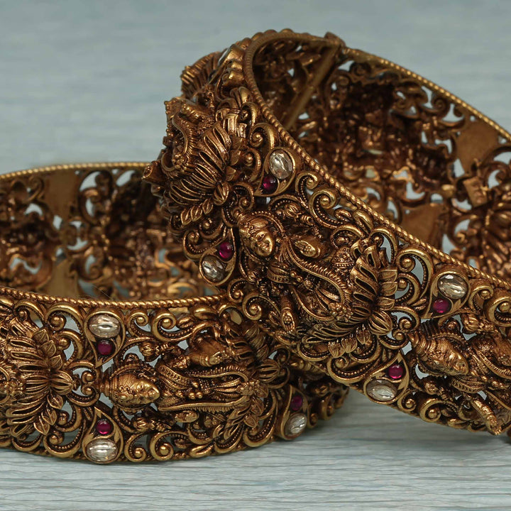 Temple Kundan Bangles