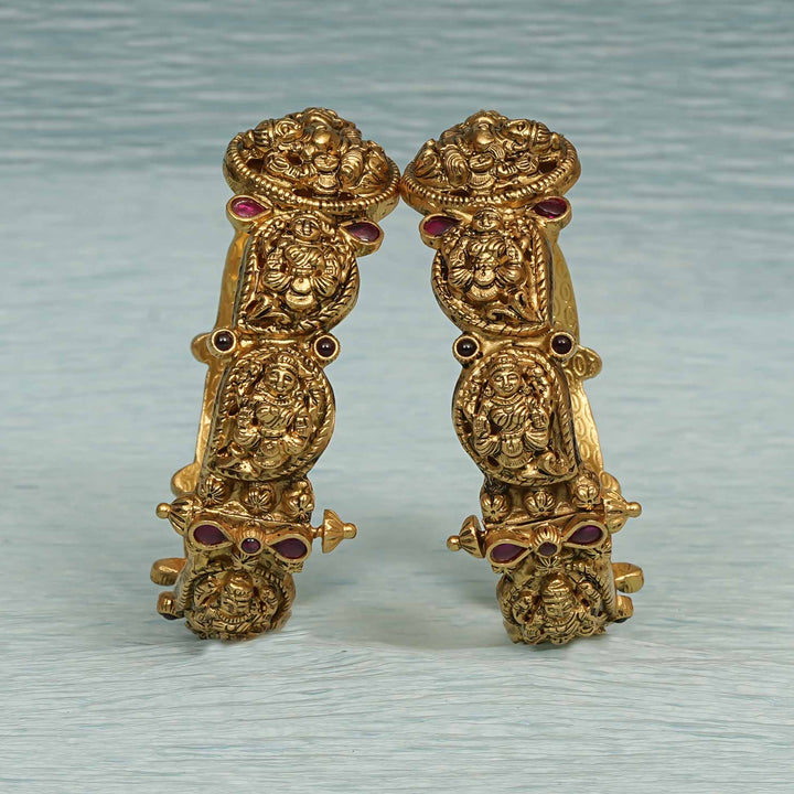 Temple Kundan Bangles