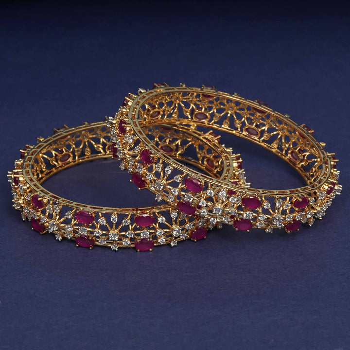 CZ Ruby Bangles