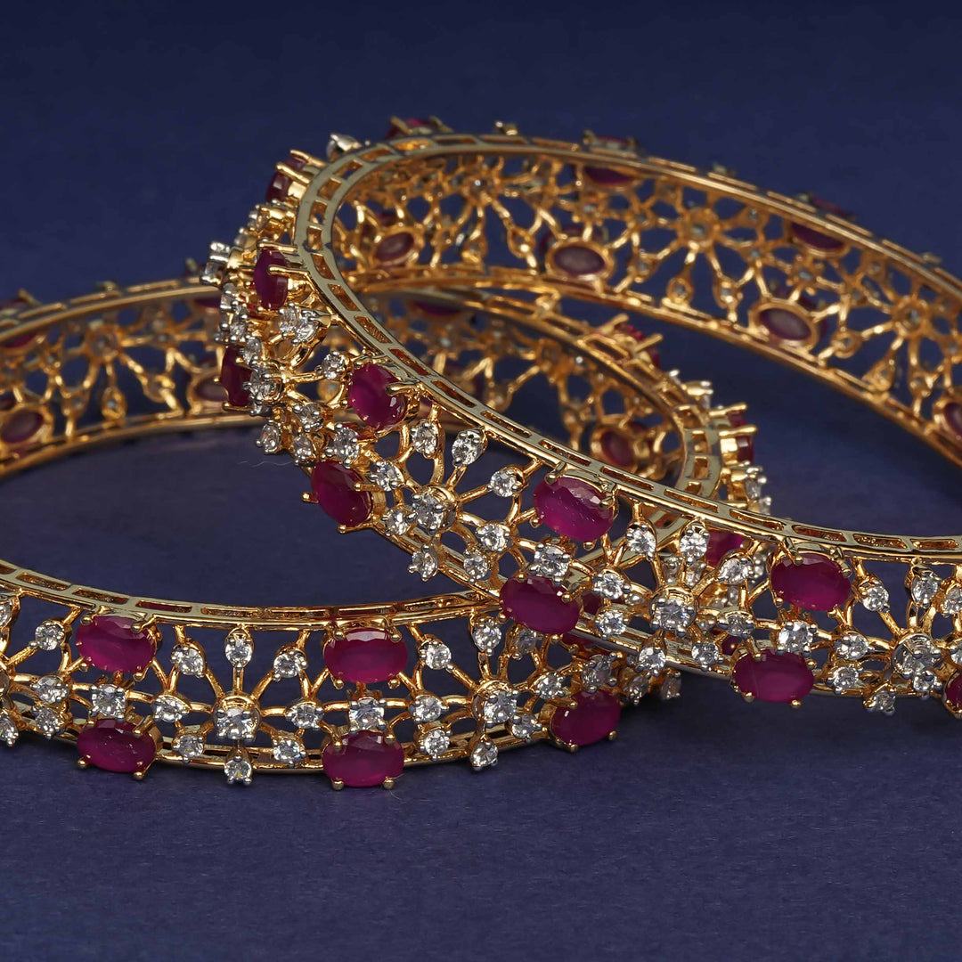 CZ Ruby Bangles