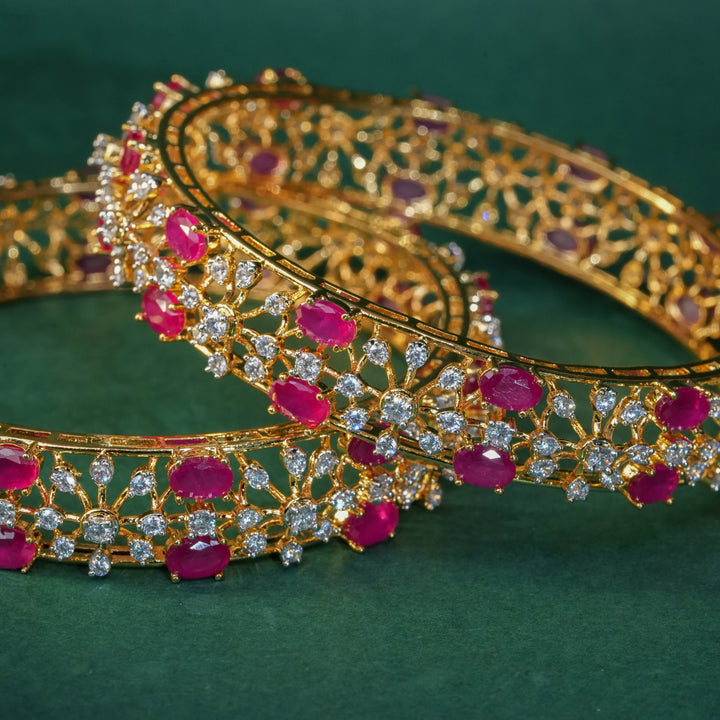 CZ Ruby Bangles