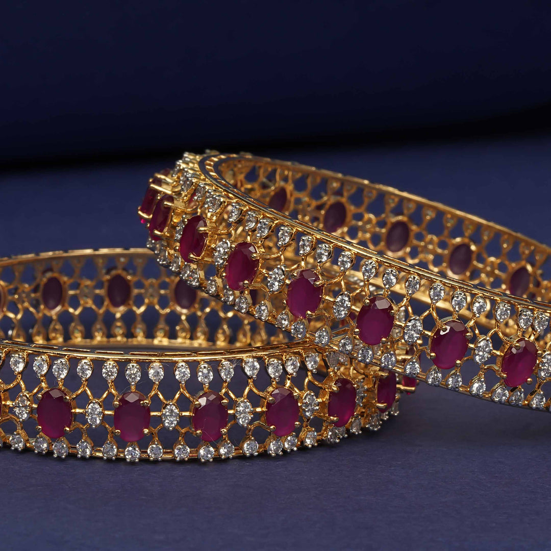 CZ Ruby Bangles