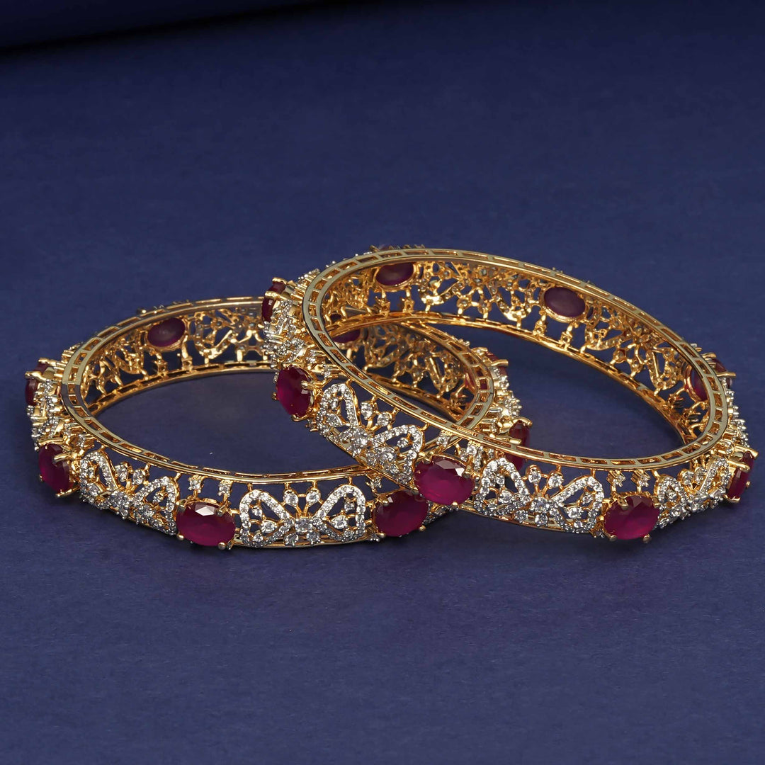 CZ Ruby Bangles