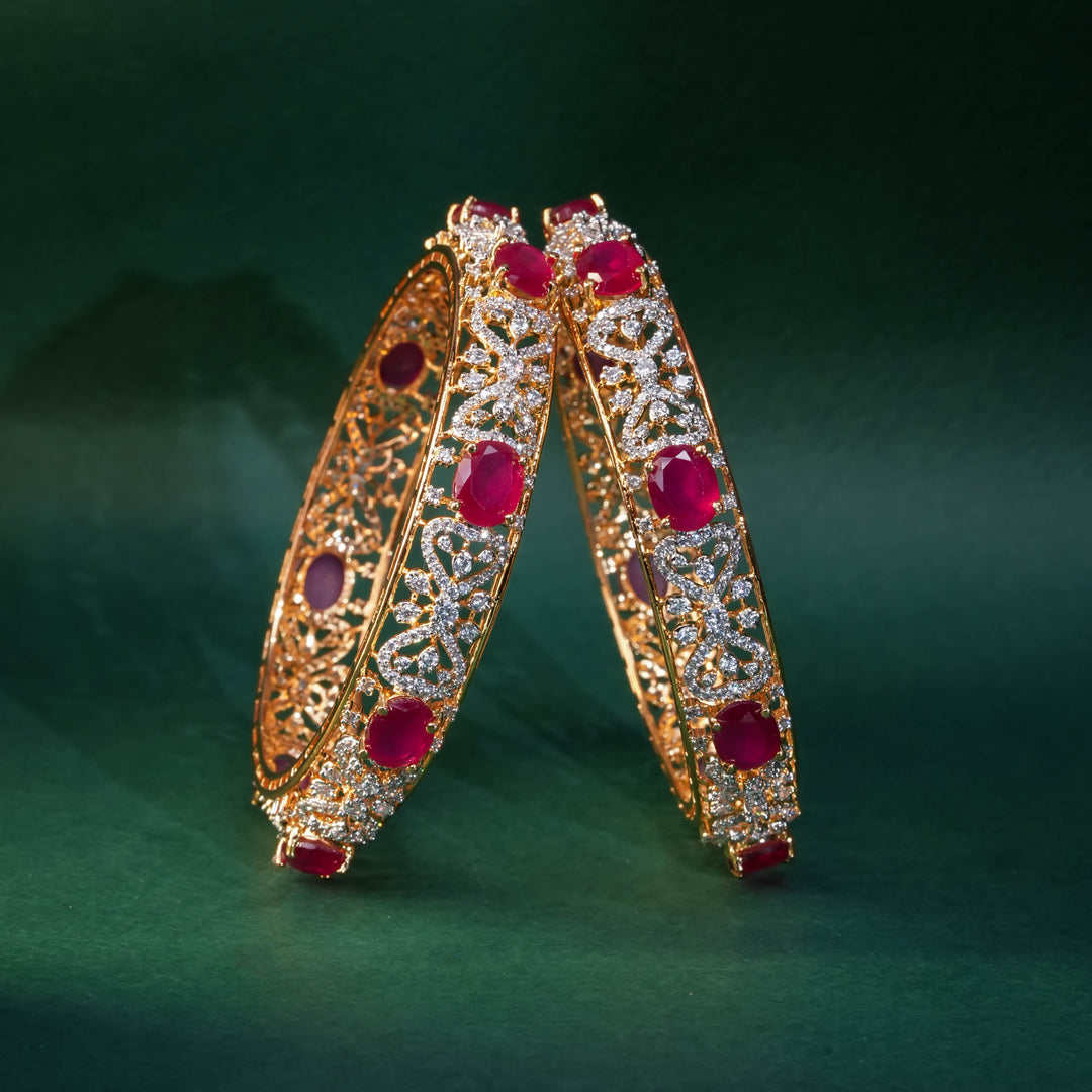 CZ Ruby Bangles