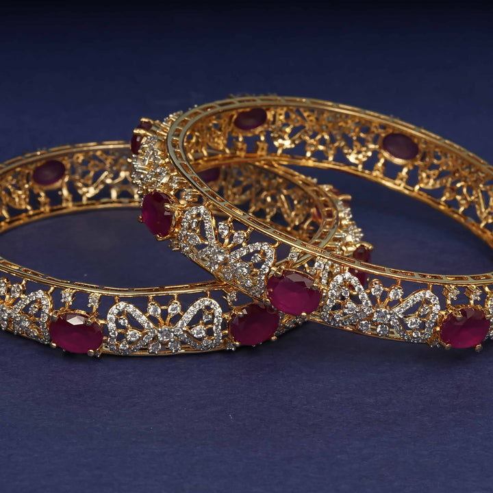 CZ Ruby Bangles