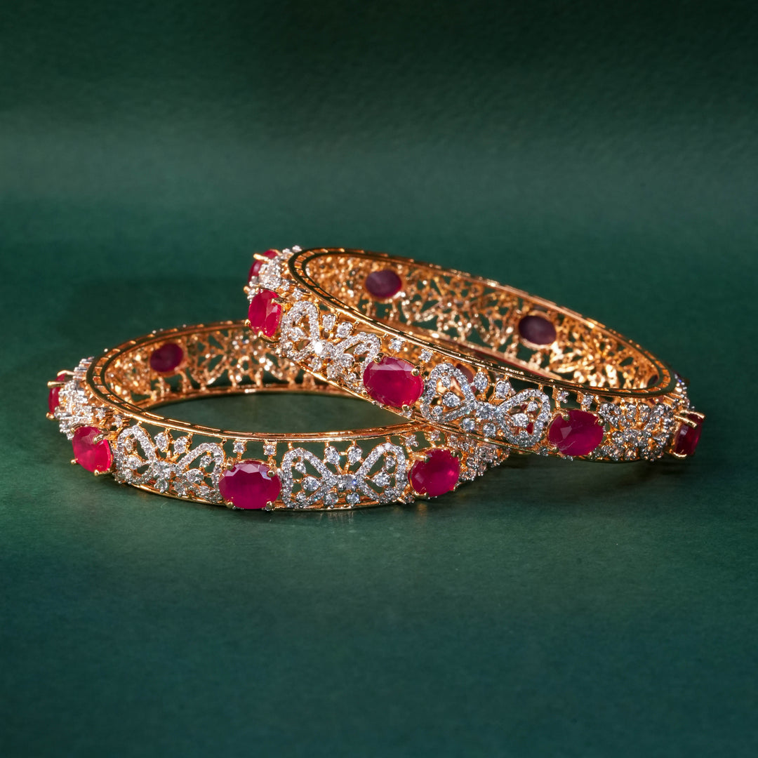 CZ Ruby Bangles
