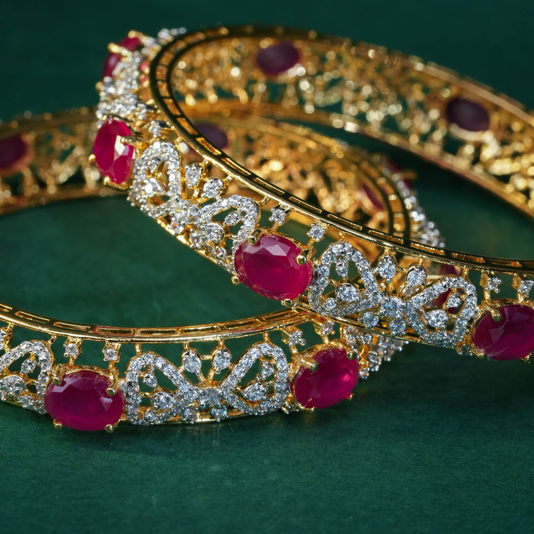 CZ Ruby Bangles