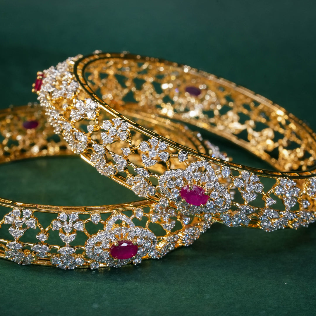 CZ Ruby Bangles