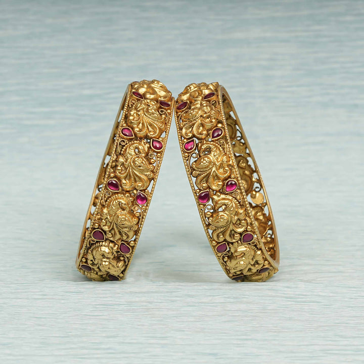 Temple Kundan Bangles