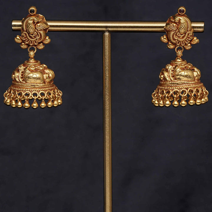 Temple Jhumka Earrings