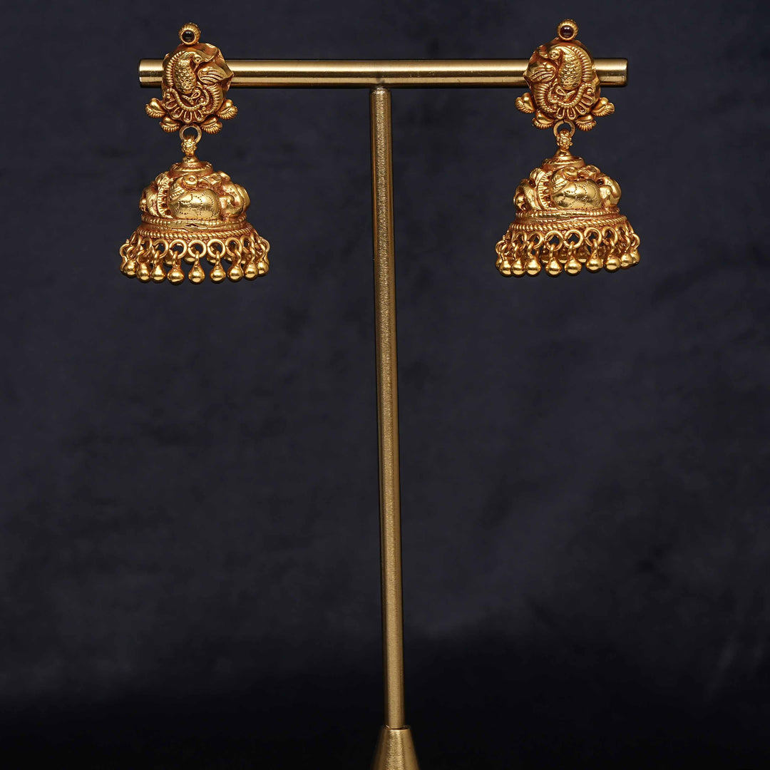 Temple Jhumka Earrings