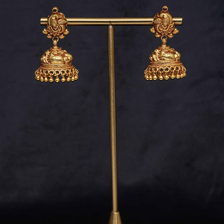 Temple Jhumka Earrings