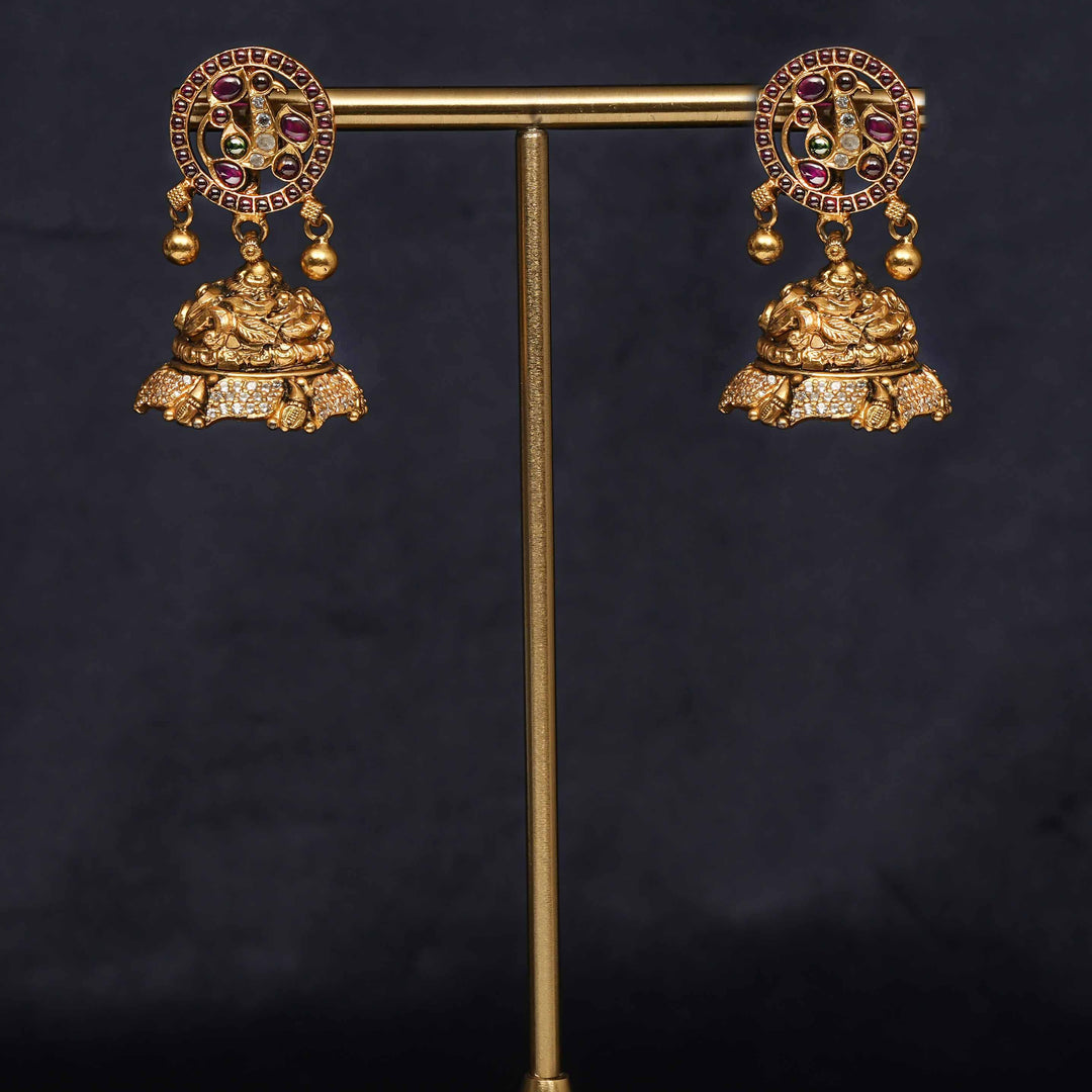 Temple Jhumka Earrings