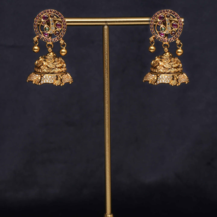Temple Jhumka Earrings