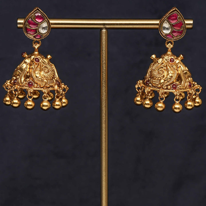 Temple Jhumka Earrings