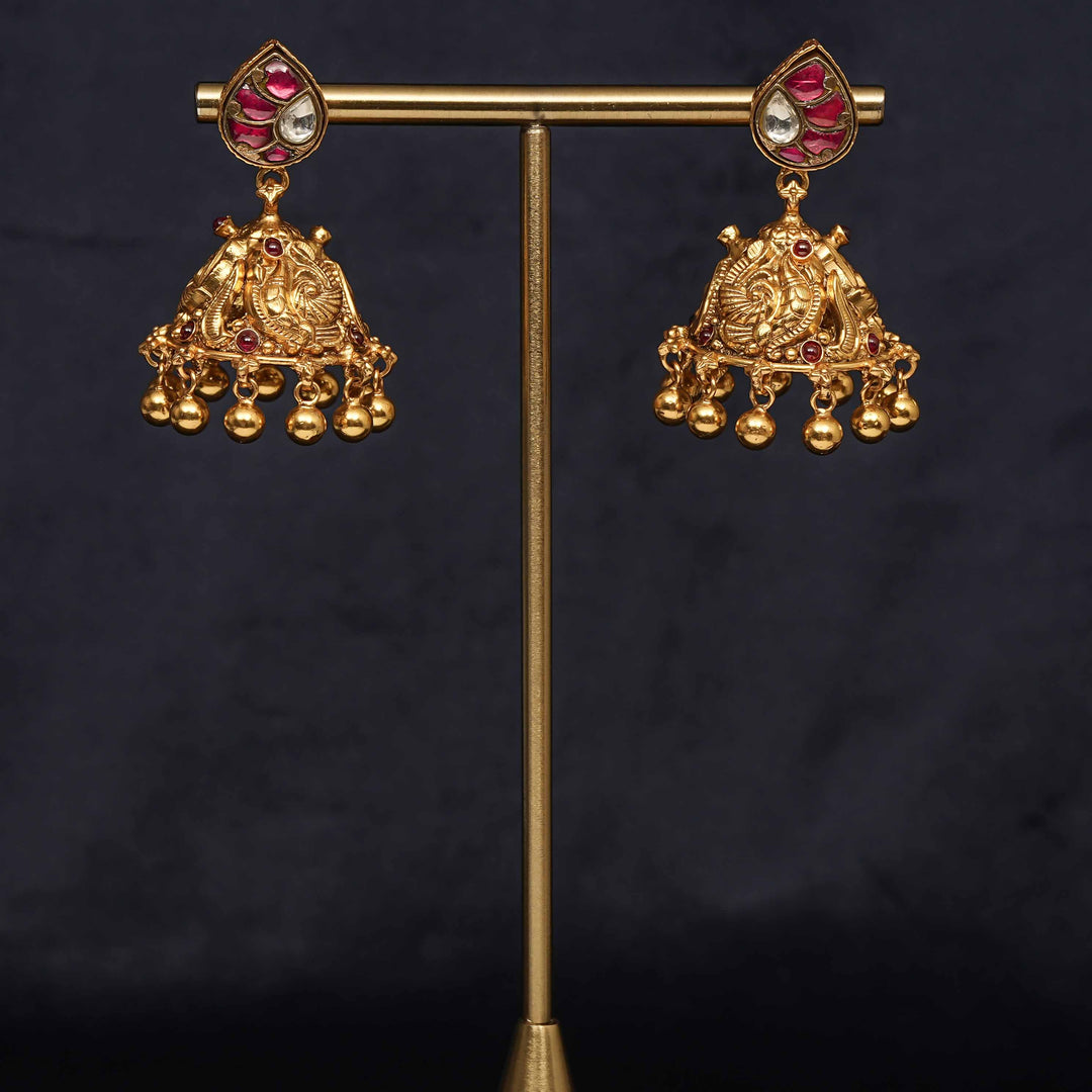 Temple Jhumka Earrings