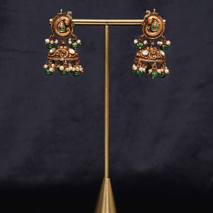 Temple Jhumka Earrings
