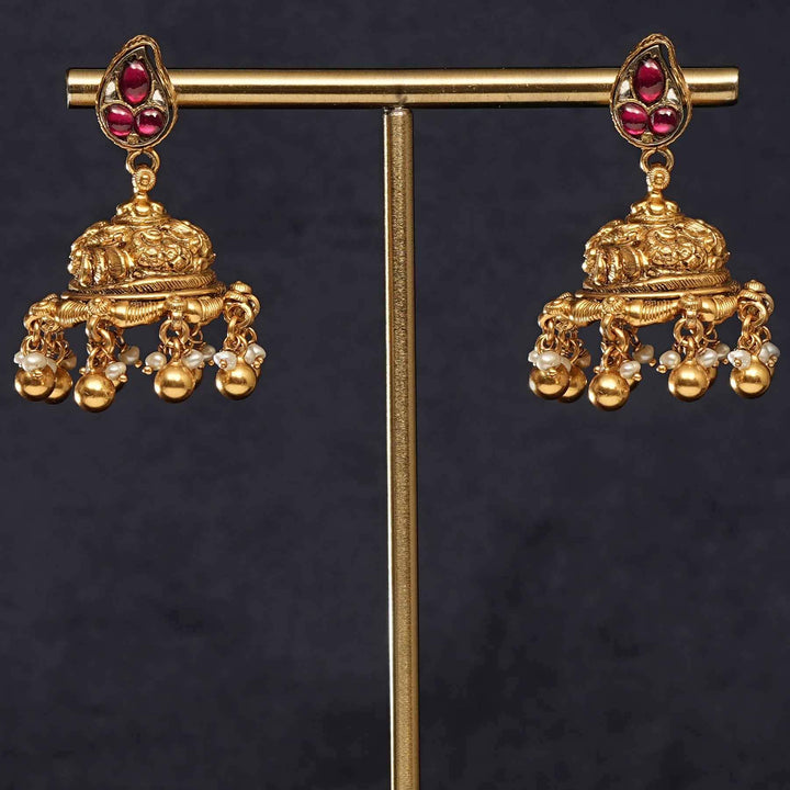 Temple Jhumka Earrings