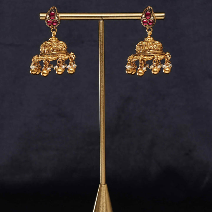Temple Jhumka Earrings