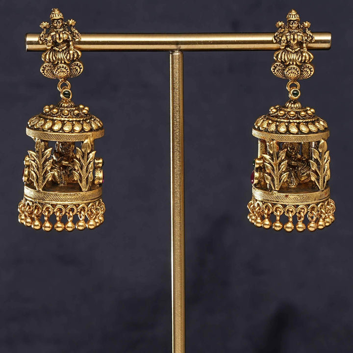 Temple Jhumka Earrings