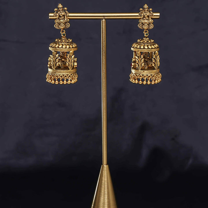 Temple Jhumka Earrings