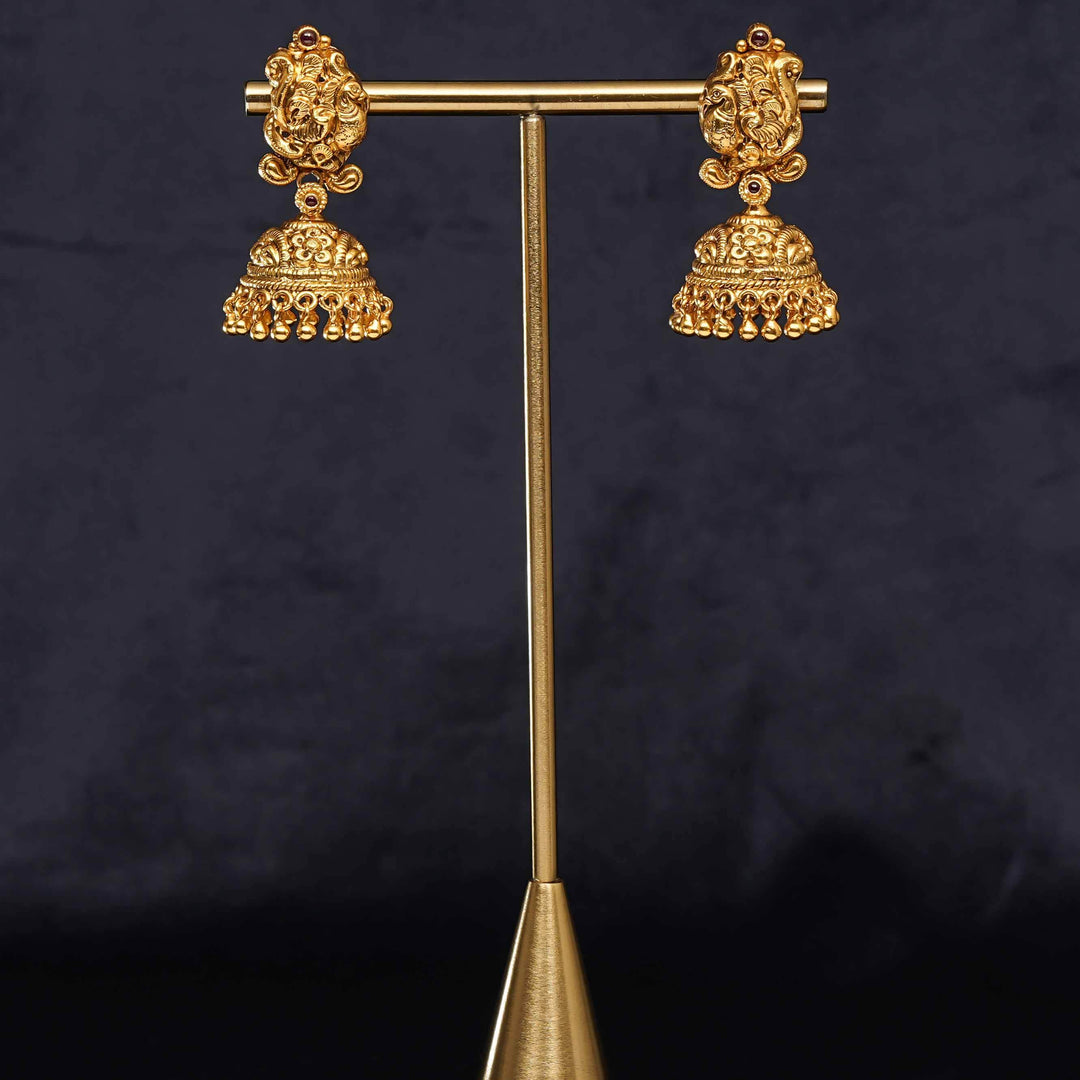 Temple Jhumka Earrings
