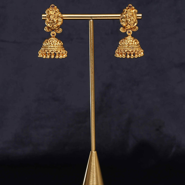 Temple Jhumka Earrings