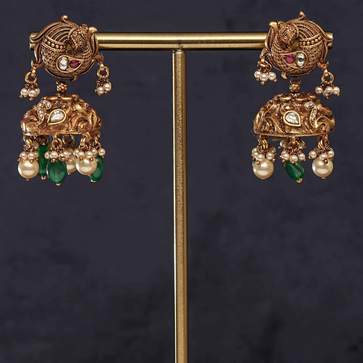 Temple Jhumka Earrings