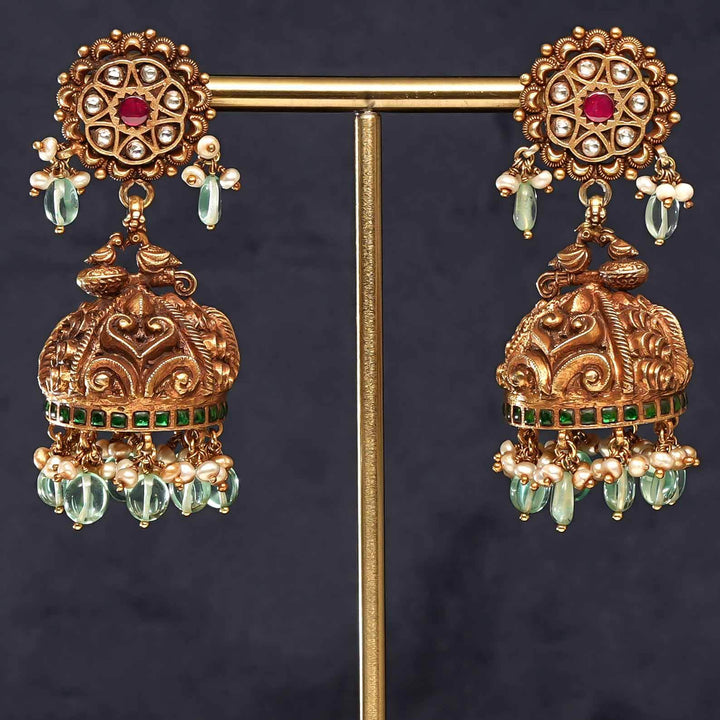 Temple Jhumka Earrings