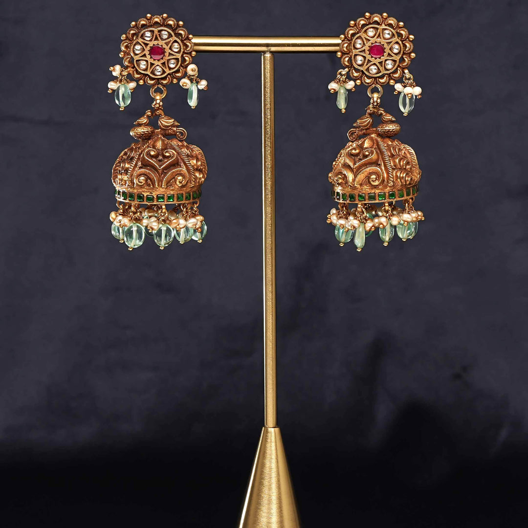Temple Jhumka Earrings